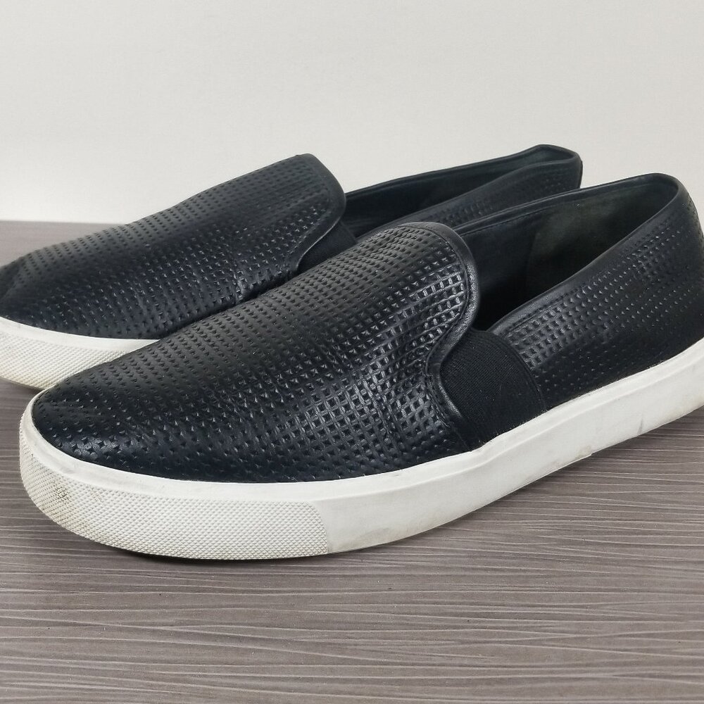 Vince Blair 5 Slip-On Sneaker, Black Leather, Womens Size 8.5 M / 38.5
